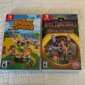 Nintendo Switch Animal Crossing Hotel Transylvania 3 Games In Box